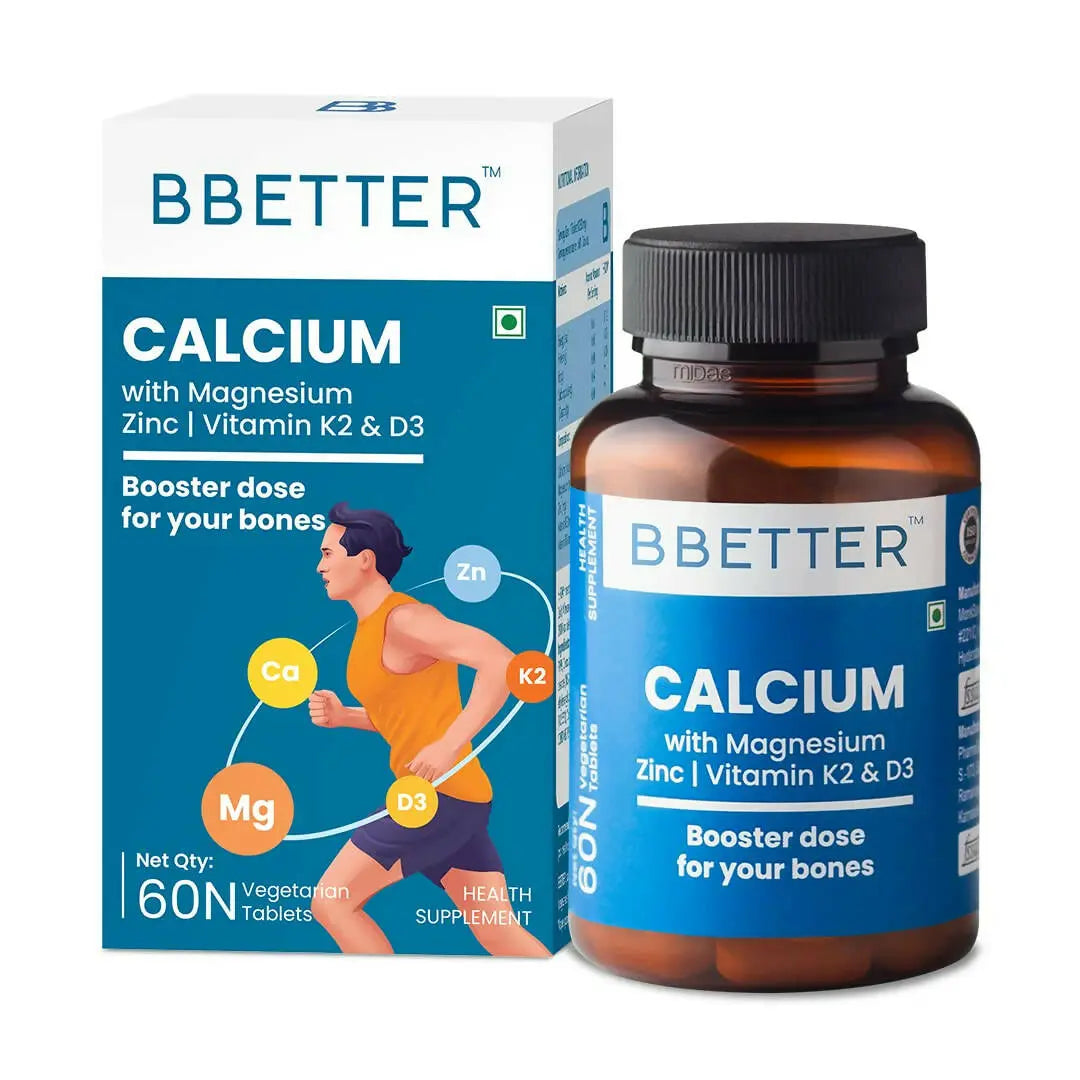 BBETTER Calcium Magnesium Zinc Tablets with Vitamin D3 & K2 - Mytrendzcart