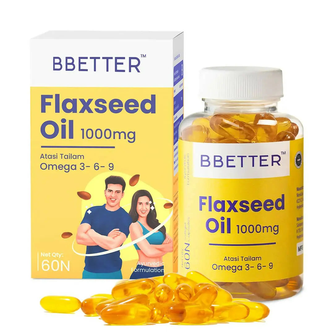 BBETTER Omega 3 6 9 Flaxseed Oil Capsules - Mytrendzcart