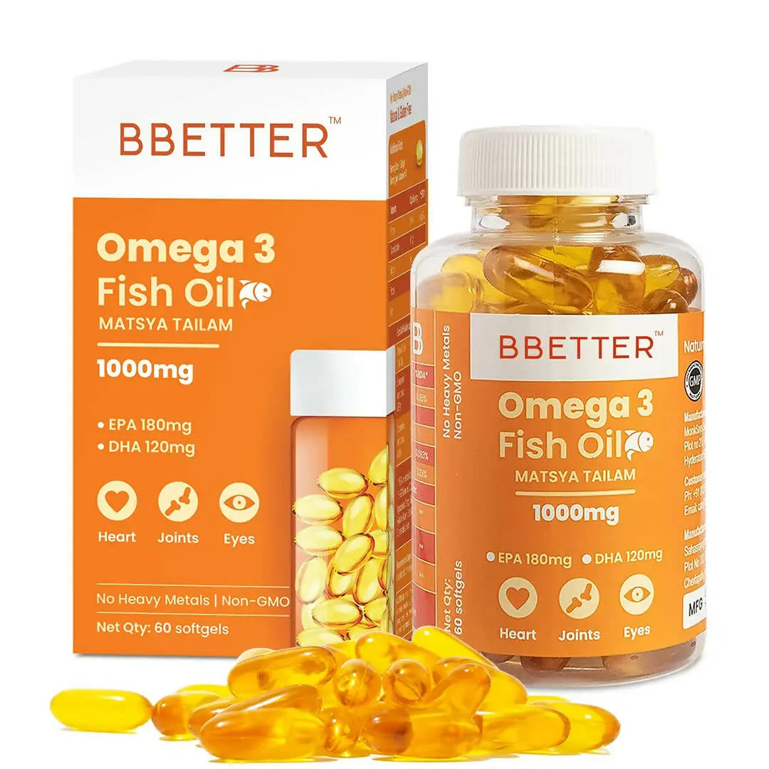 BBETTER Omega 3 Fish Oil Capsules for Women & Men - Mytrendzcart