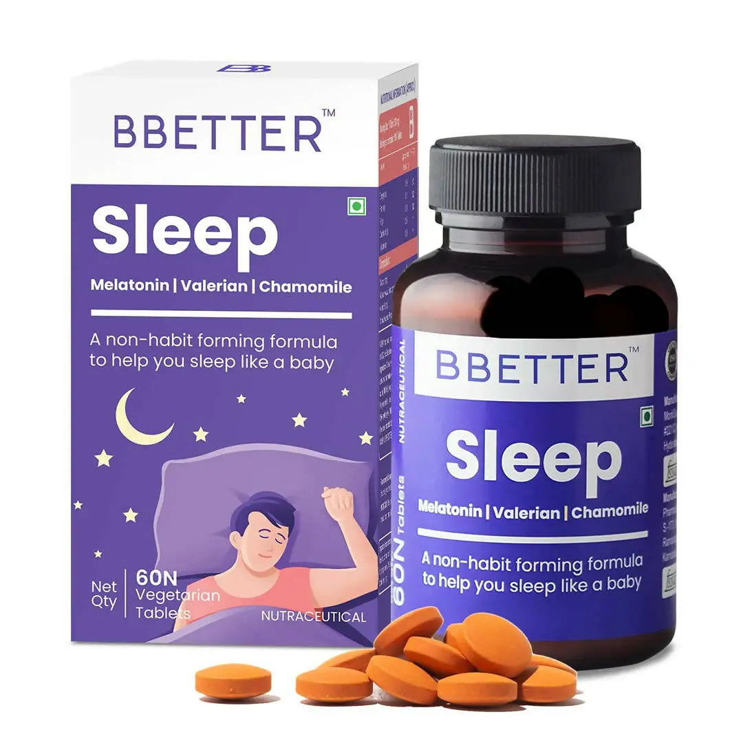 BBETTER Sleep Tablets Melatonin, Valerian, Chamomile - Mytrendzcart