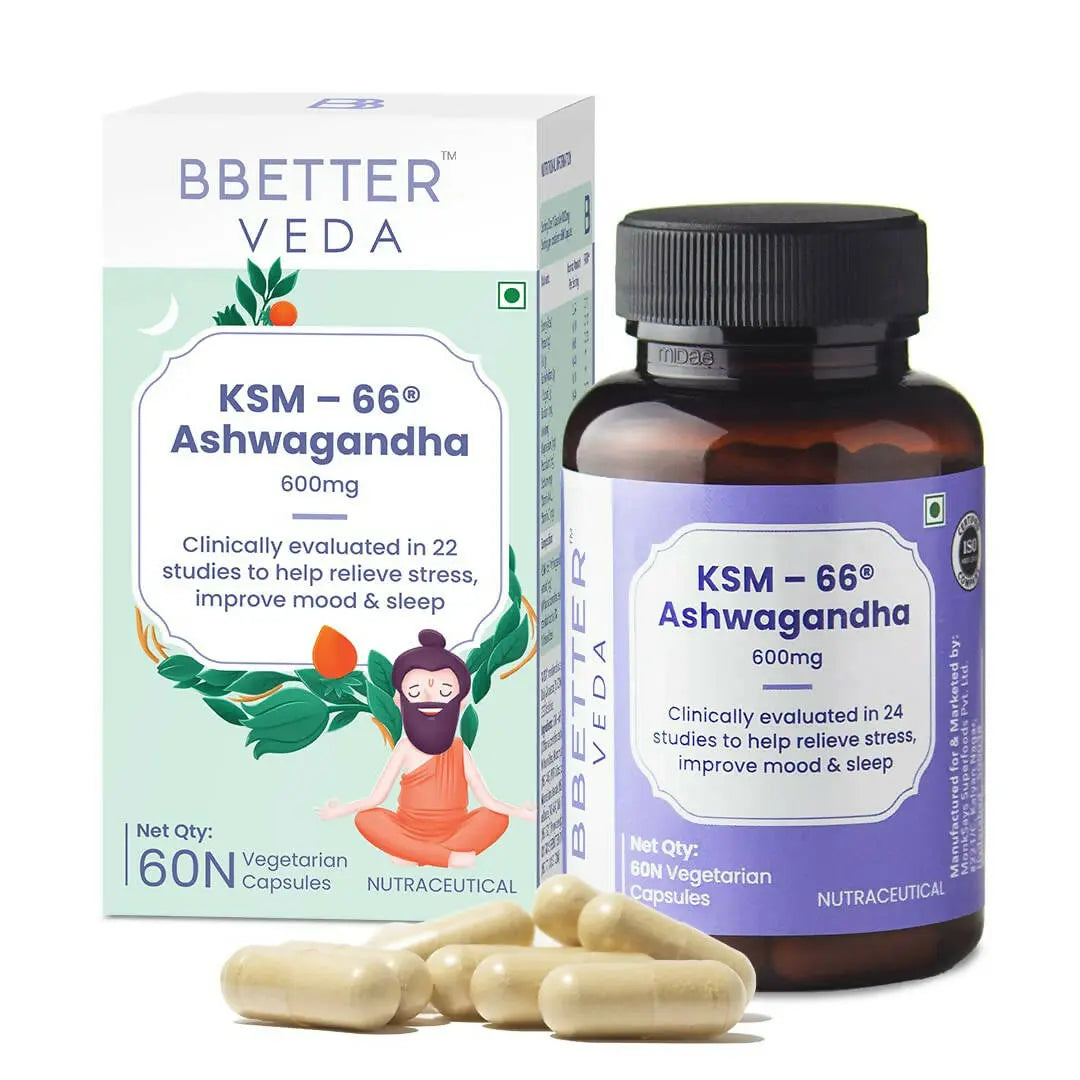 BBETTER Veda KSM 66 Ashwagandha Capsules - Mytrendzcart