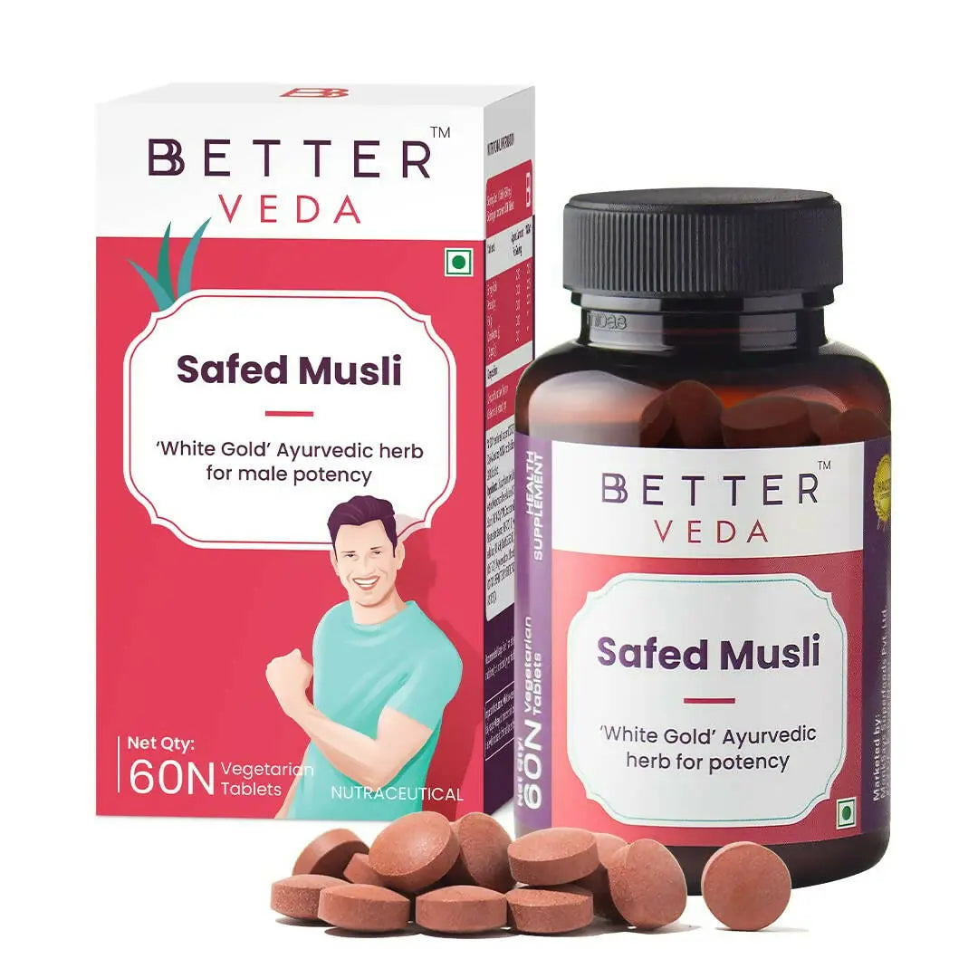 BBETTER Veda Safed Musli Powder Tablets - Mytrendzcart