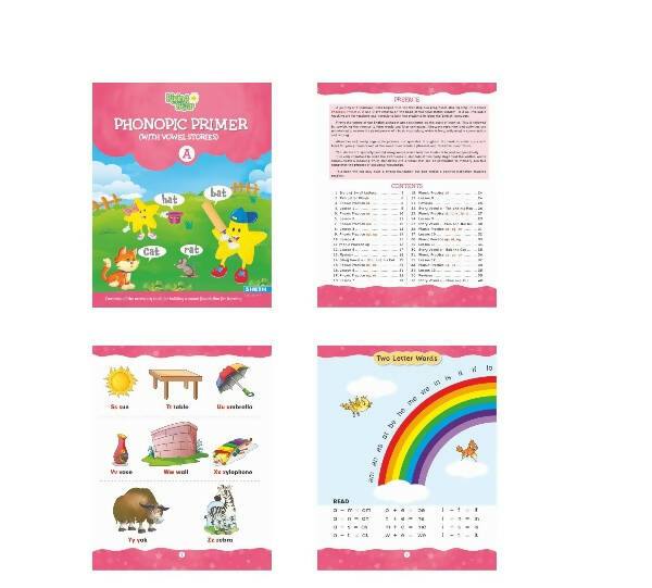 Rising Star Phonopic Primer (With Vowel Stories) Book Set Set of 3| Letter Words| Phonic Activity Book| Ages 3-7 Years - Mytrendzcart