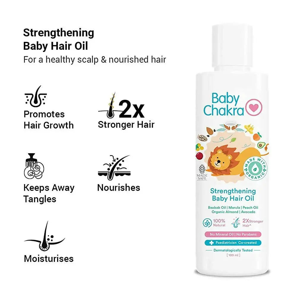 BabyChakra Strengthening Baby Hair Oil -30 ml - Pack of 1 - Mytrendzcart