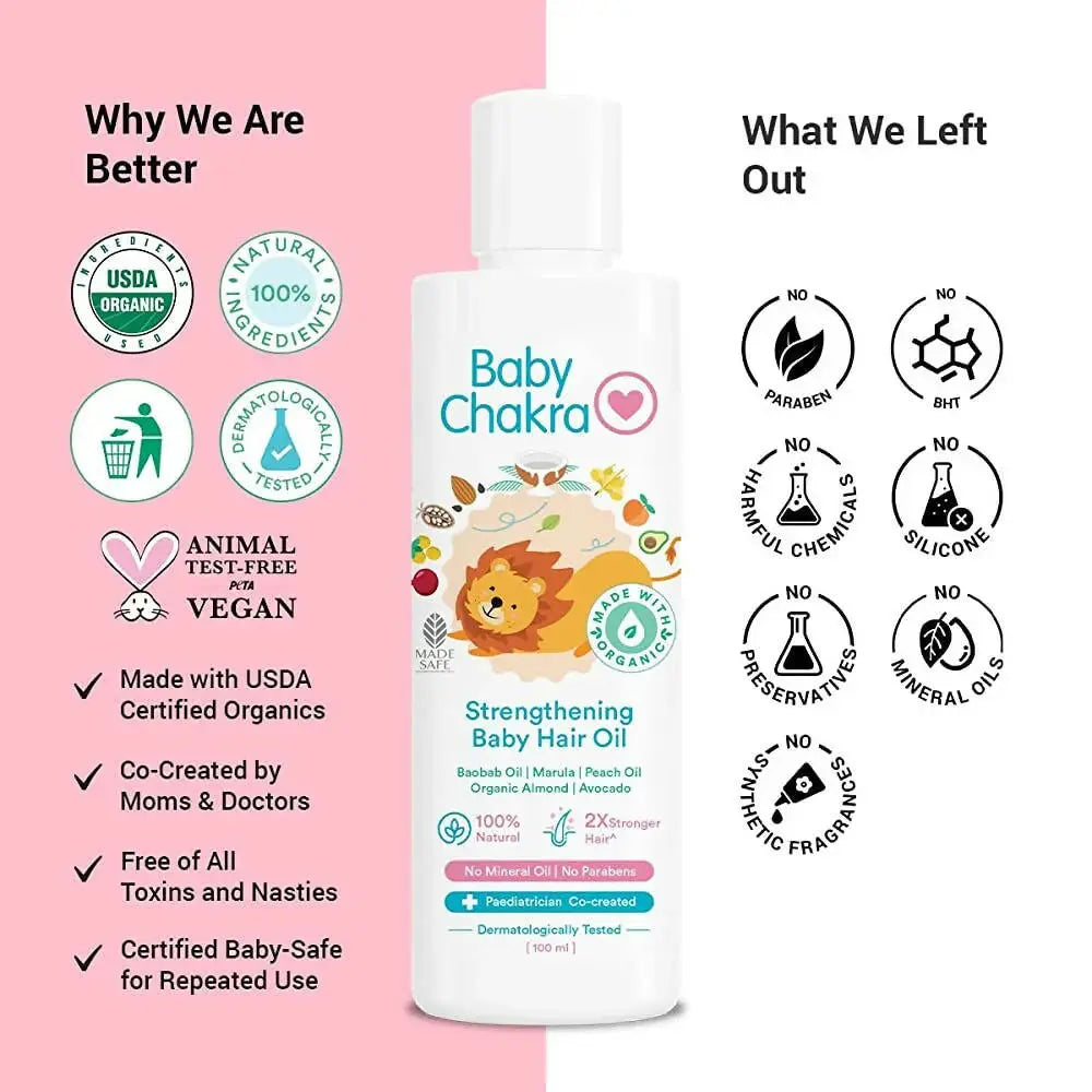 BabyChakra Strengthening Baby Hair Oil -30 ml - Pack of 1 - Mytrendzcart