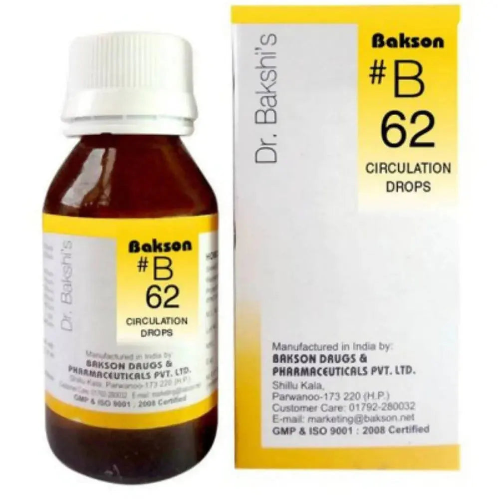 Bakson's Homeopathy B62 Circulation Drop -30 ml - Mytrendzcart