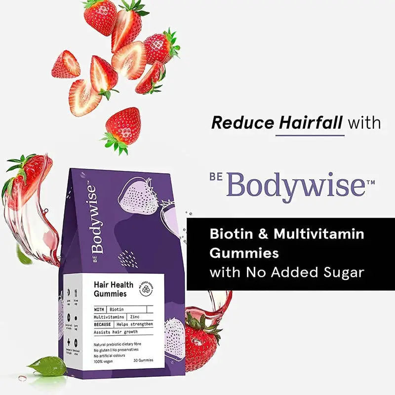 BeBodywise Hair Health Gummies -60 Gummies - Mytrendzcart