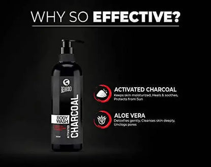 Beardo Activated Charcoal Body Wash -Pack of 1 - 200 ml - Mytrendzcart