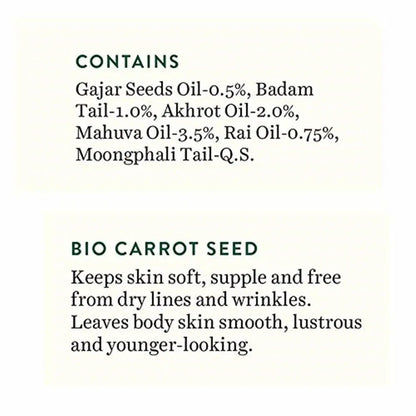 Biotique Advanced Ayurveda Bio Carrot Seed Anti-Aging After-Bath Body Oil -120 ml - Mytrendzcart