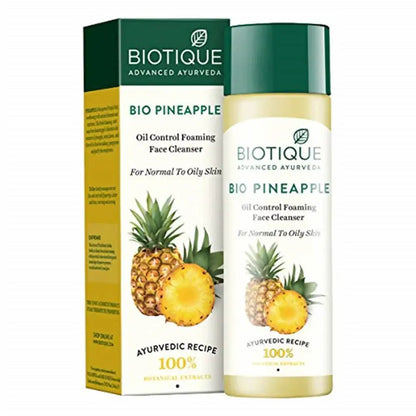 Biotique Advanced Ayurveda Bio Pineapple Oil Control Foaming Face Cleanser -120 ml - Mytrendzcart