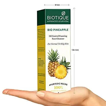 Biotique Advanced Ayurveda Bio Pineapple Oil Control Foaming Face Cleanser -120 ml - Mytrendzcart