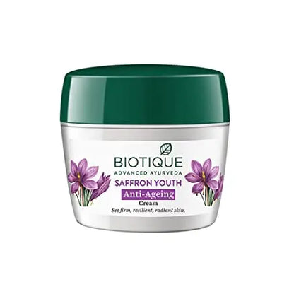 Biotique Advanced Ayurveda Bio Saffron Youth Anti-aging Cream -50 gm - Mytrendzcart