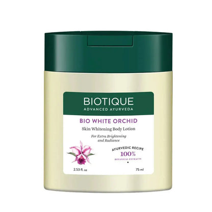 Biotique Advanced Ayurveda Bio White Orchid Skin Whitening Body Lotion -75 ml - Mytrendzcart