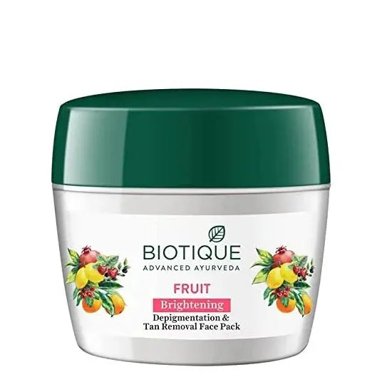 Biotique Advanced Ayurveda Fruit Brightening Depigmentation & Tan Removal Face Pack -50 gm - Mytrendzcart