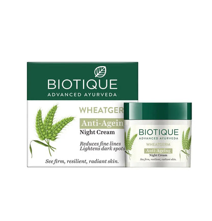 Biotique Advanced Ayurveda WheatGerm Anti-Ageing Night Cream -50 gm - Mytrendzcart