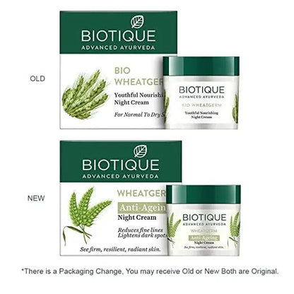 Biotique Advanced Ayurveda WheatGerm Anti-Ageing Night Cream -50 gm - Mytrendzcart