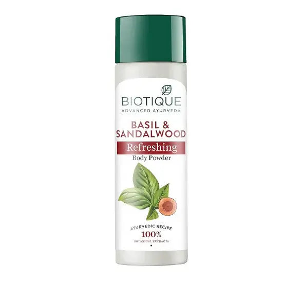 Biotique Basil & Sandalwood Refreshing Body Powder -150 gm - Mytrendzcart