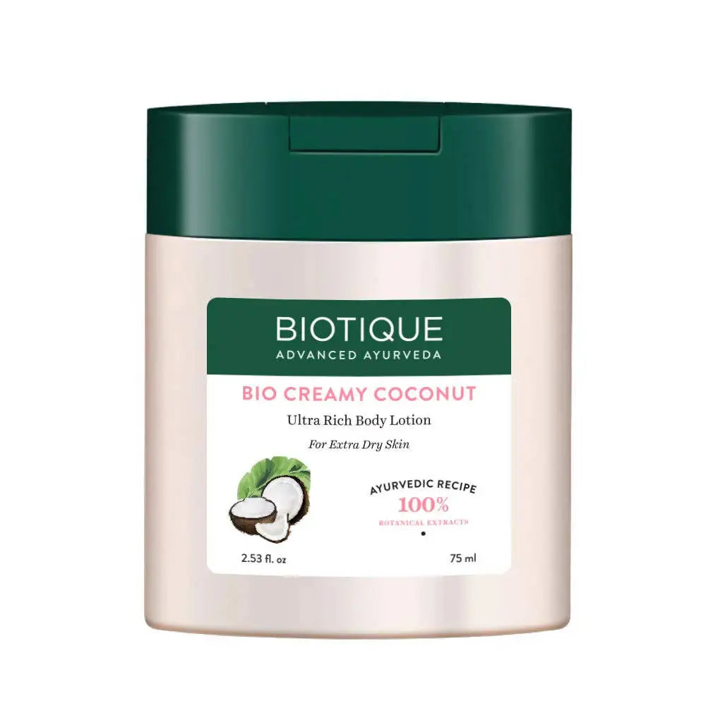 Biotique Bio Creamy Coconut Ultra Rich Body Lotion -75 ml - Mytrendzcart