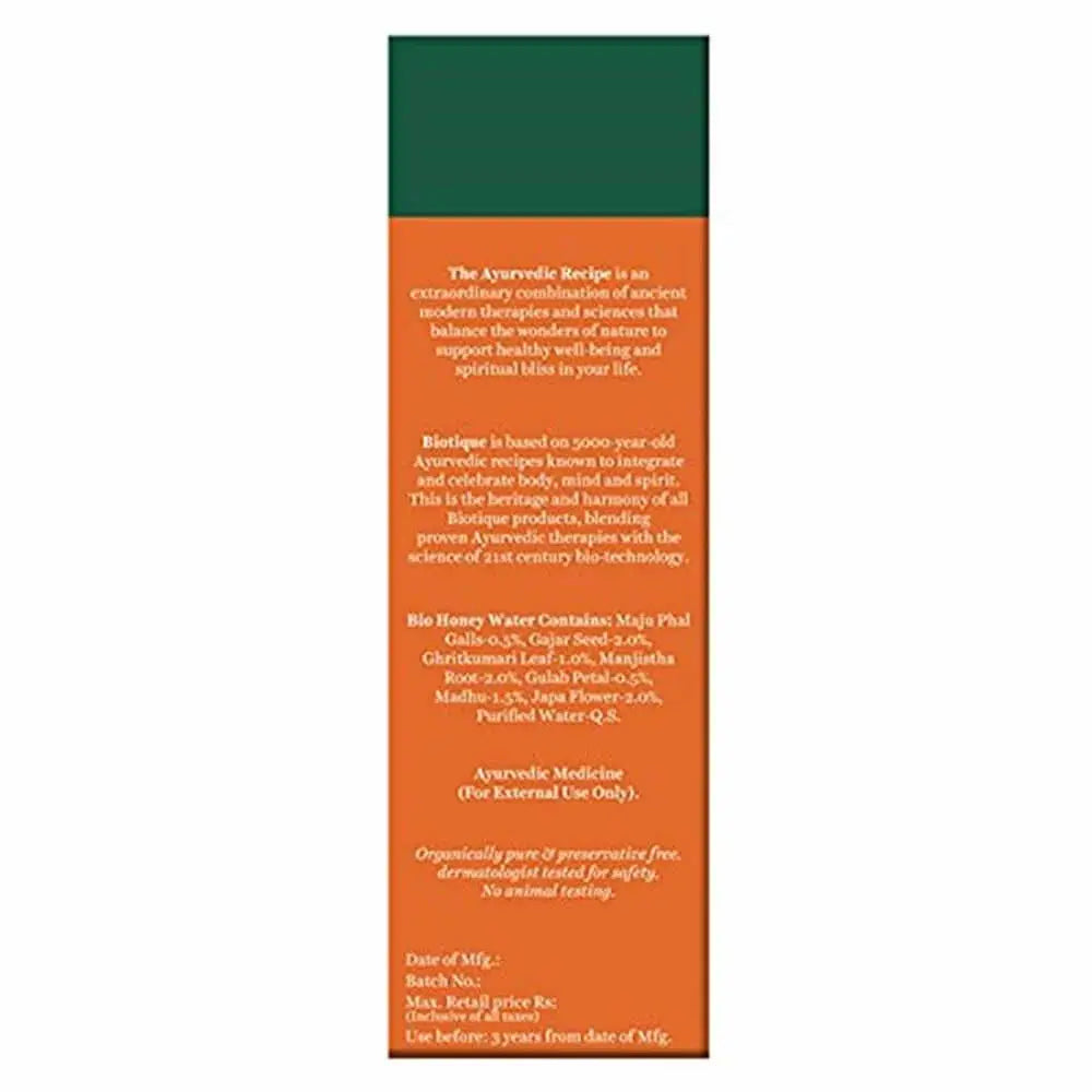 Biotique Bio Honey Water With Pore Tightening Toner -120 ml - Mytrendzcart