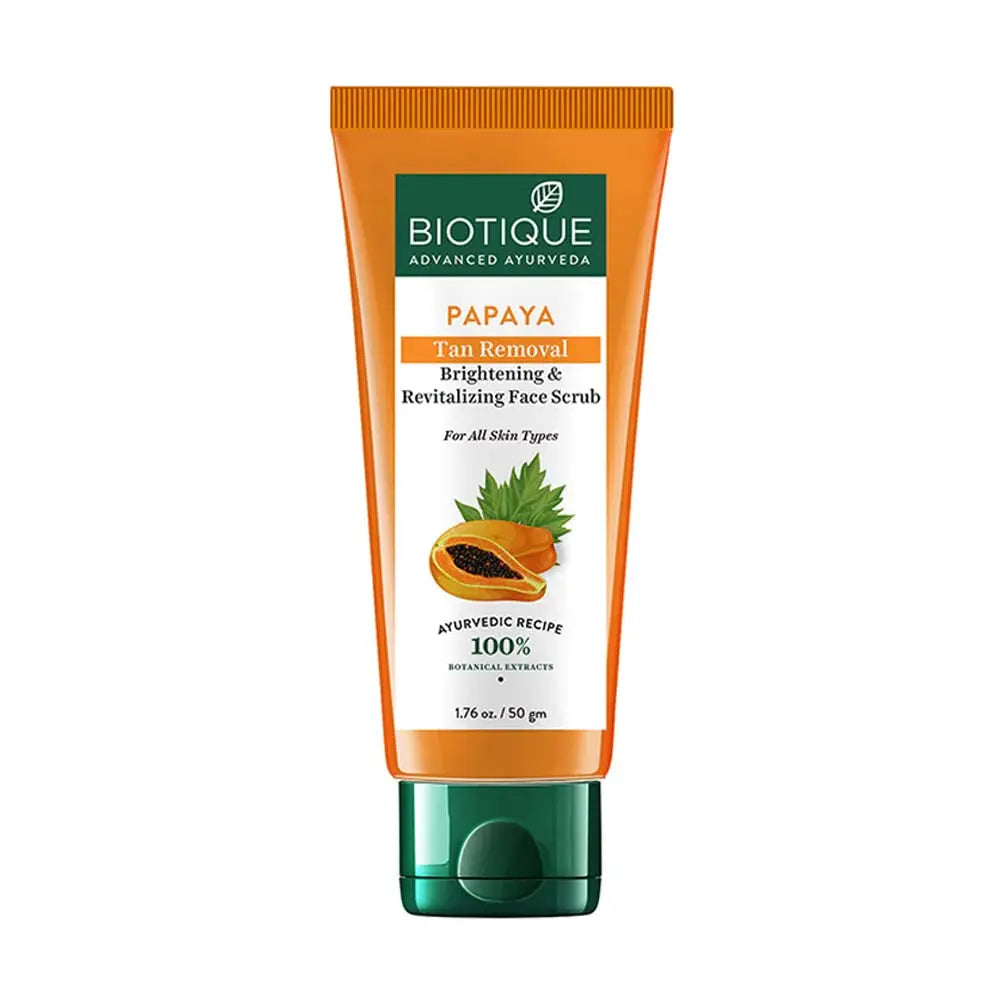 Biotique Bio Papaya Revitalizing Tan-Removal Scrub -50 gm - Mytrendzcart