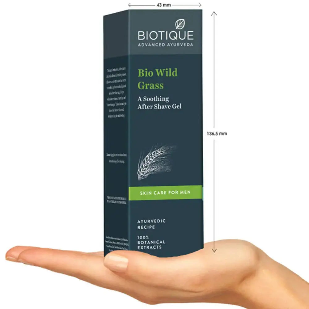 Biotique Bio Wild Grass A Soothing After Shave Gel For Men -120 ml - Mytrendzcart