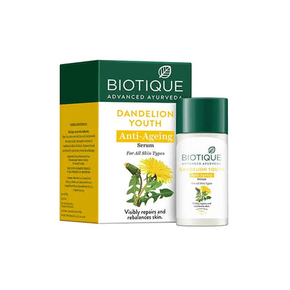 Biotique Dandelion Youth Anti-Ageing Serum -40 ml - Mytrendzcart