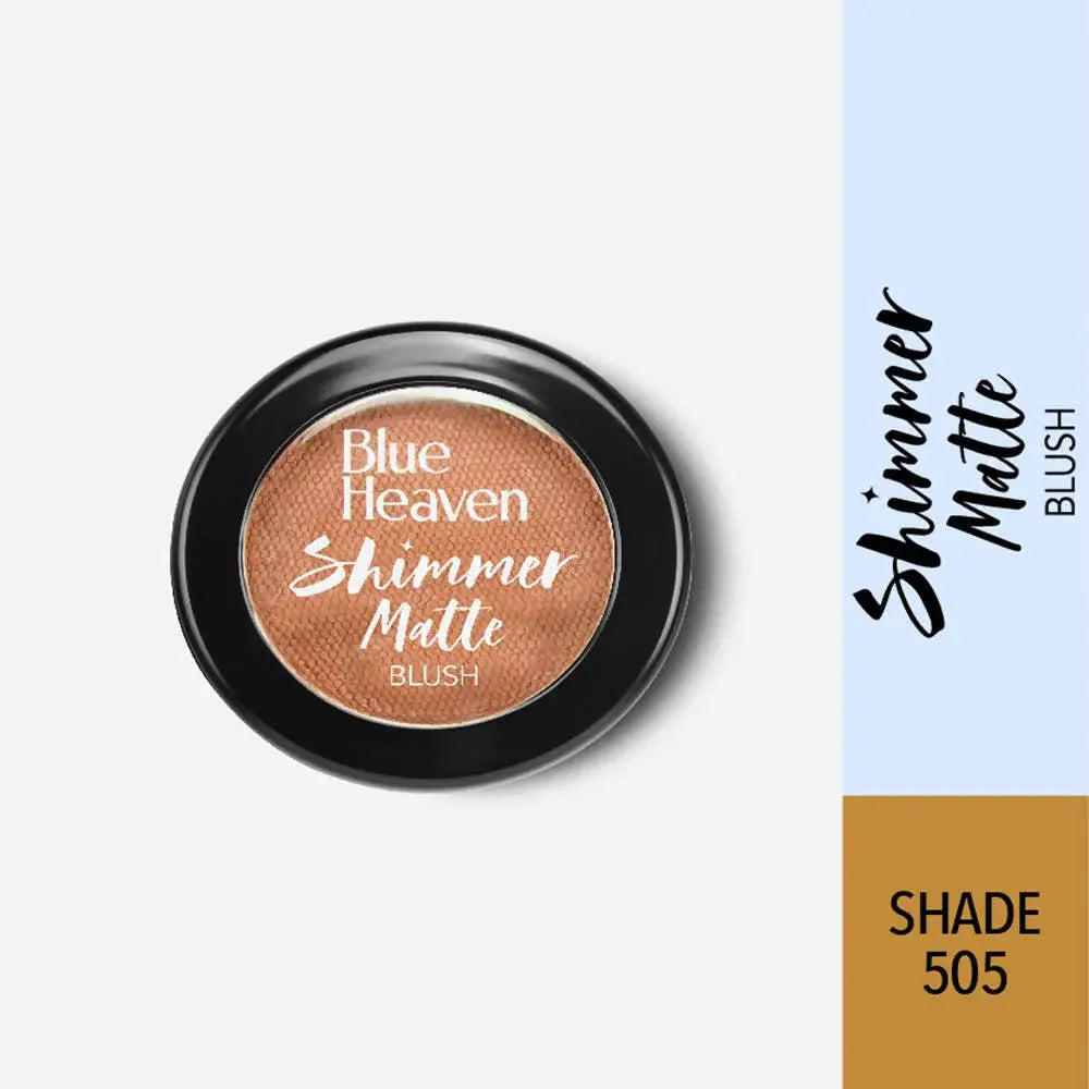 Blue Heaven Shimmer Matte Blush Shade 505 -7 gm - Mytrendzcart