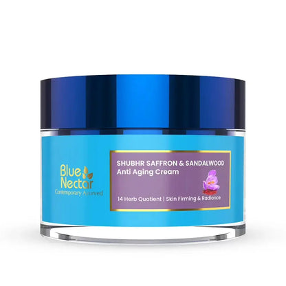 Blue Nectar Shubhr Anti Aging Saffron & Sandalwood Cream for Women -50 gm - Mytrendzcart