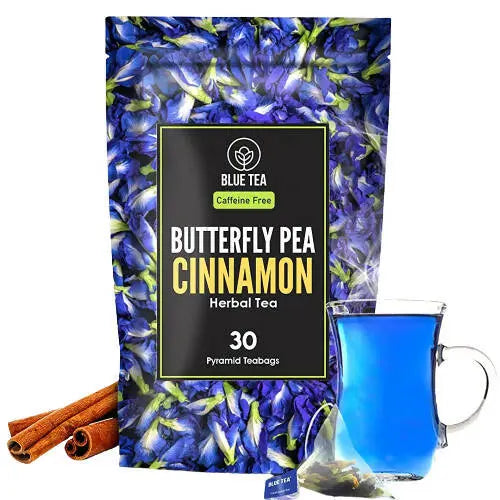 Blue Tea Butterfly Pea Cinnamon Herbal Tea Bags -30 Teabags - Mytrendzcart