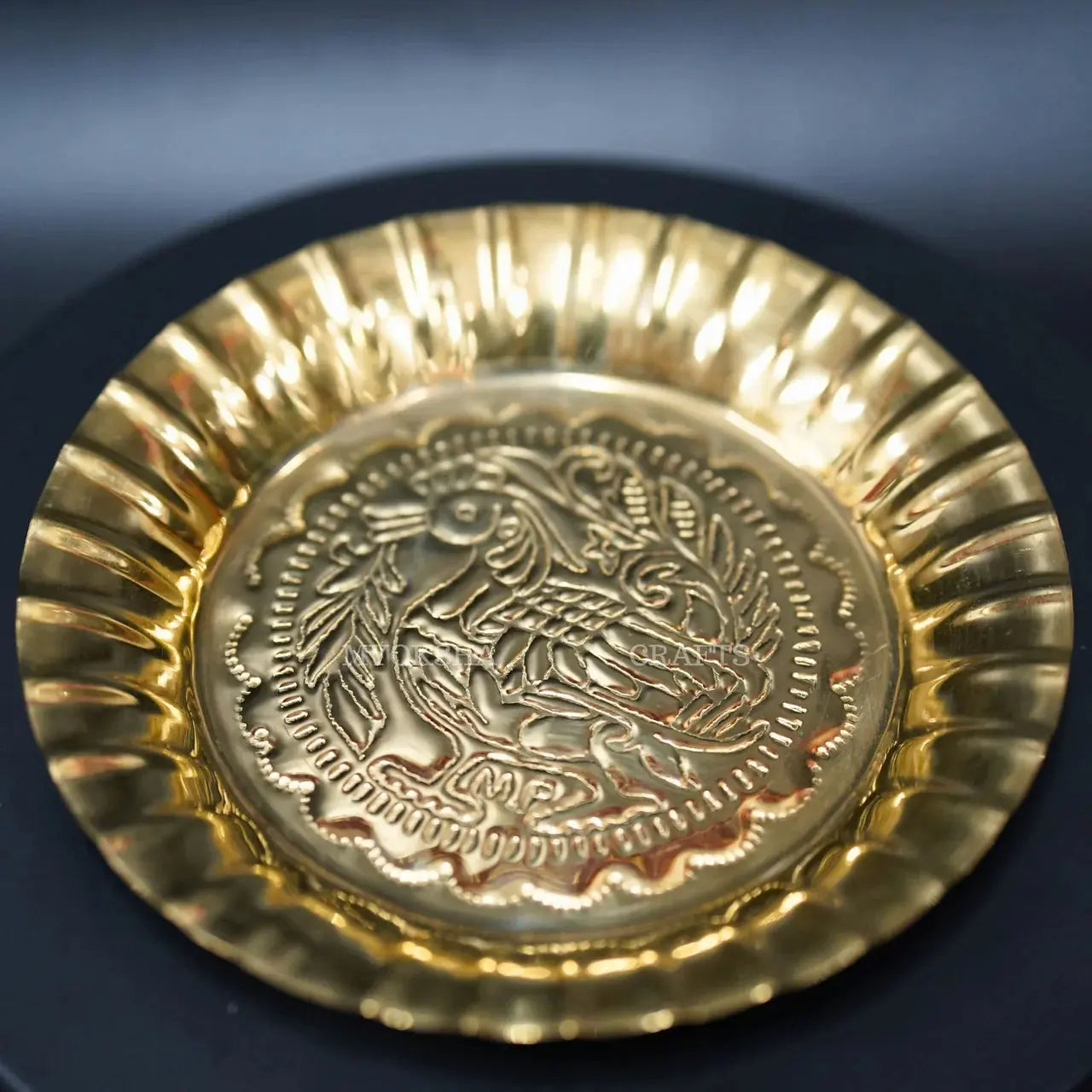 Brass Naxi Plate Aarthi: Embrace Sacred Rituals and Devotion - Mytrendzcart