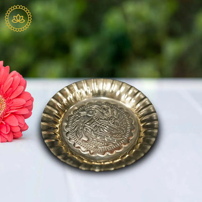 Brass Naxi Plate Aarthi: Embrace Sacred Rituals and Devotion - Mytrendzcart