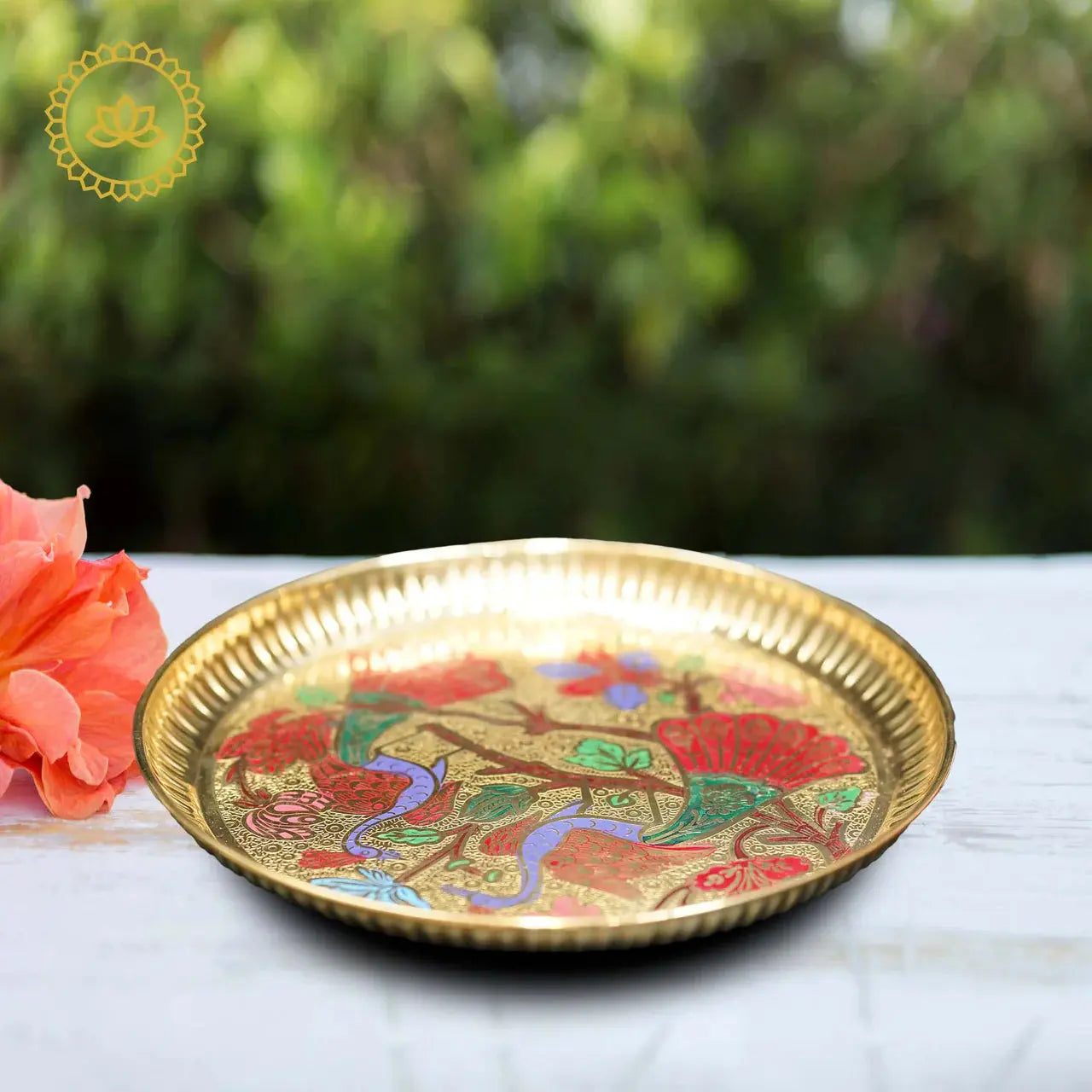 Brass Peacock Design Plate - Mytrendzcart