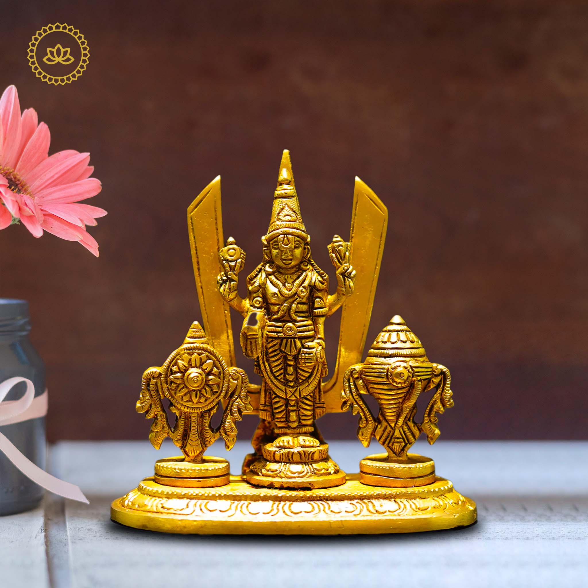 Brass Balaji with Shankchakra - Mytrendzcart