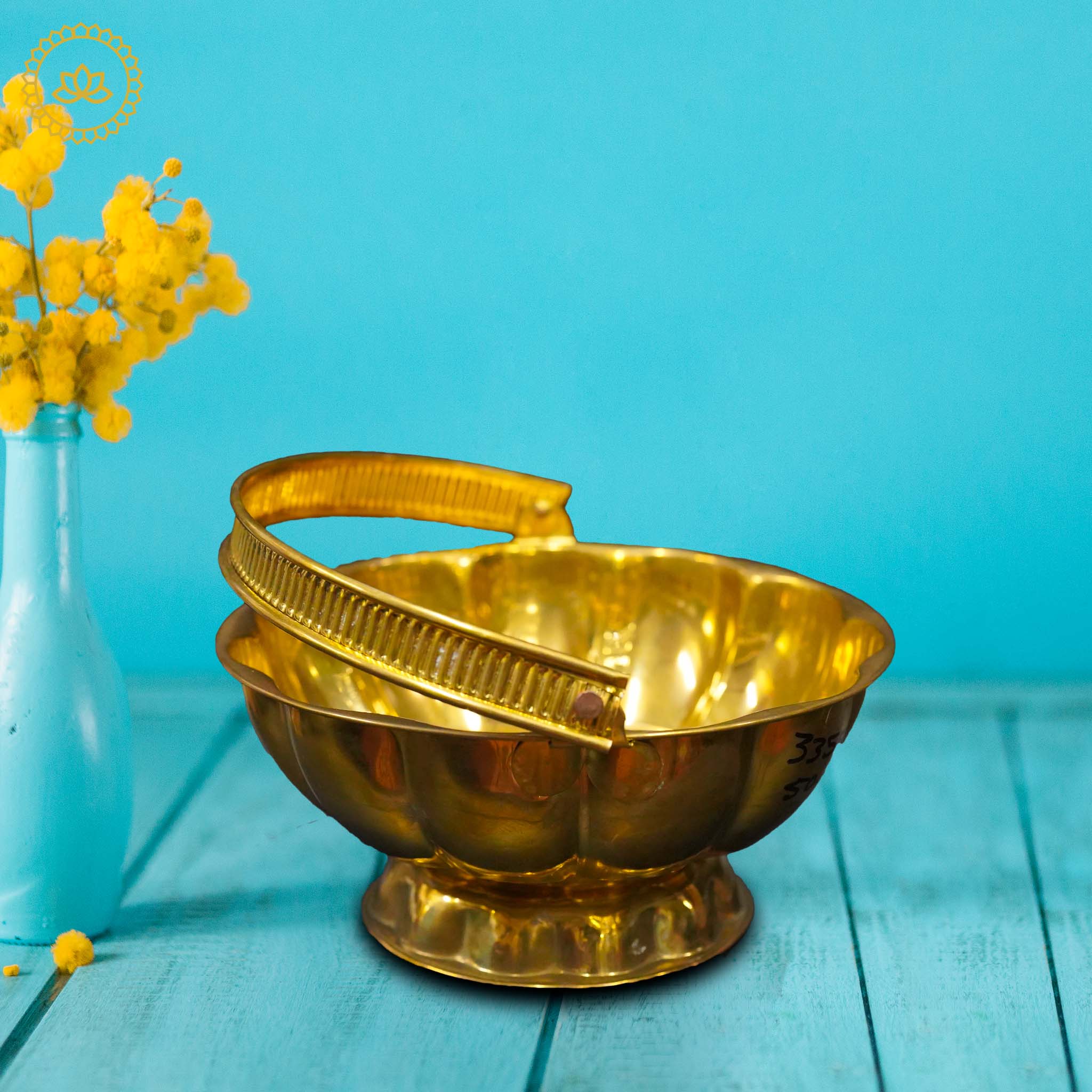 Brass Flower Basket: Elegant Floral Arrangement for Your Home - Mytrendzcart