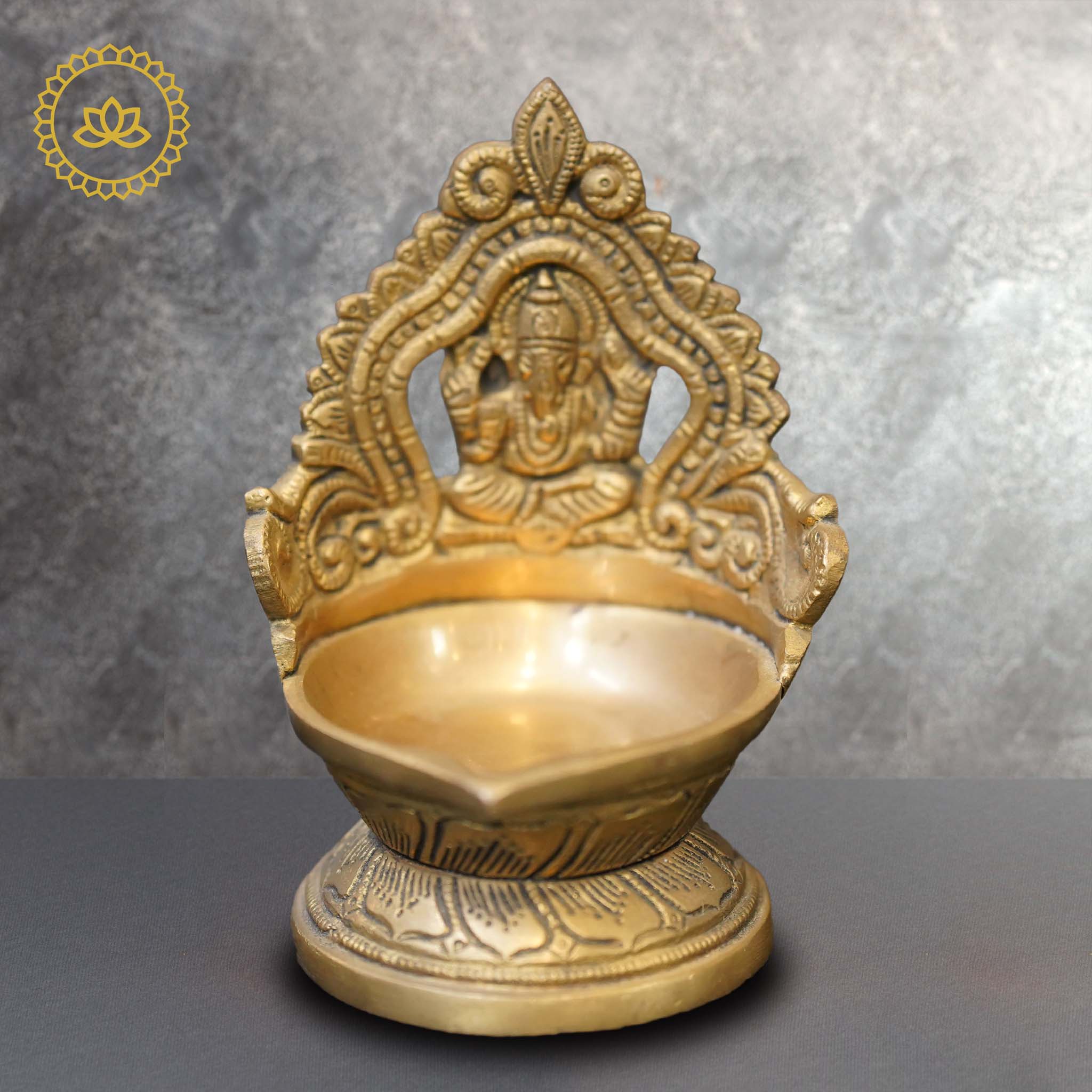 Brass Ganesha Diya - Mytrendzcart