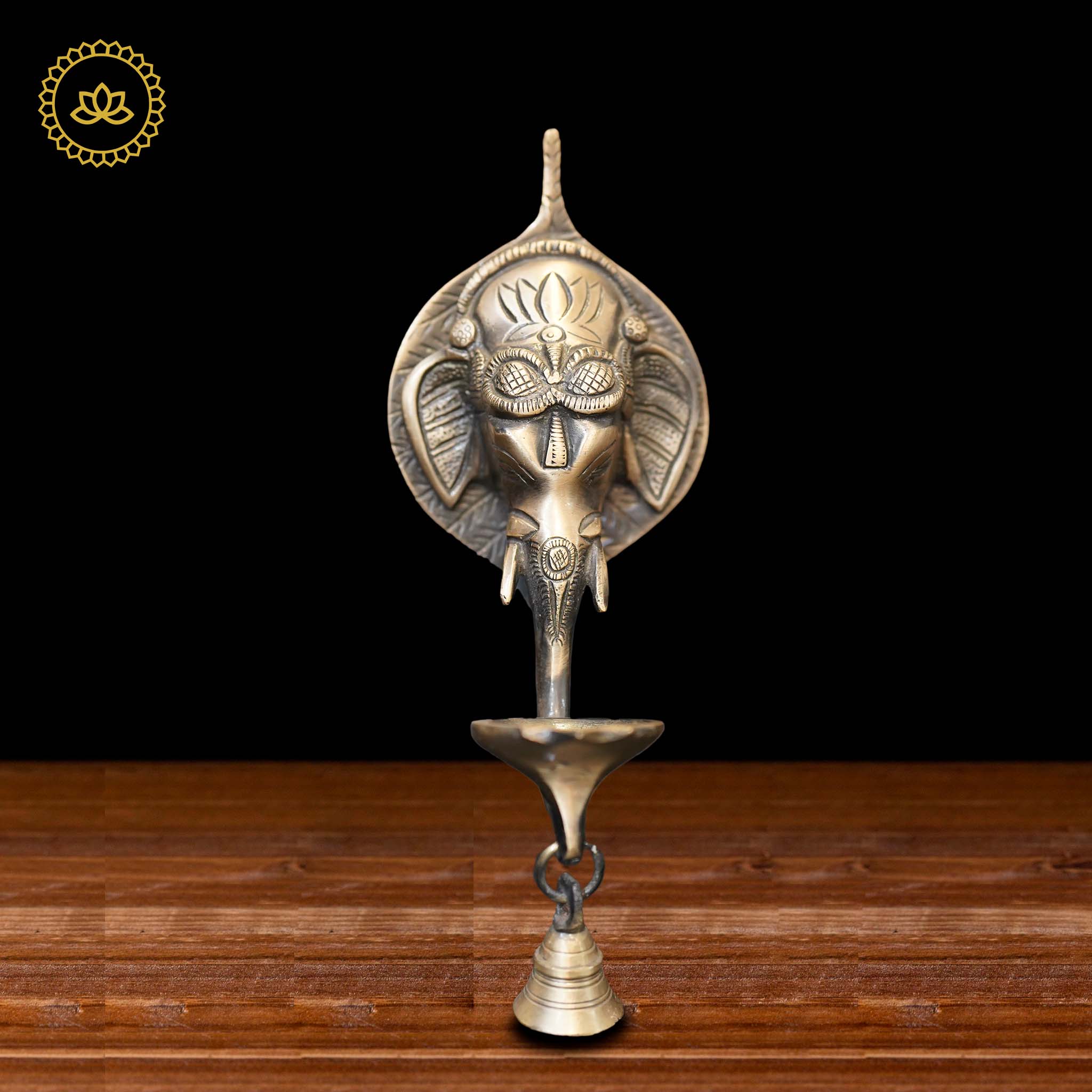 Brass Ganesha Wall Diya - Mytrendzcart