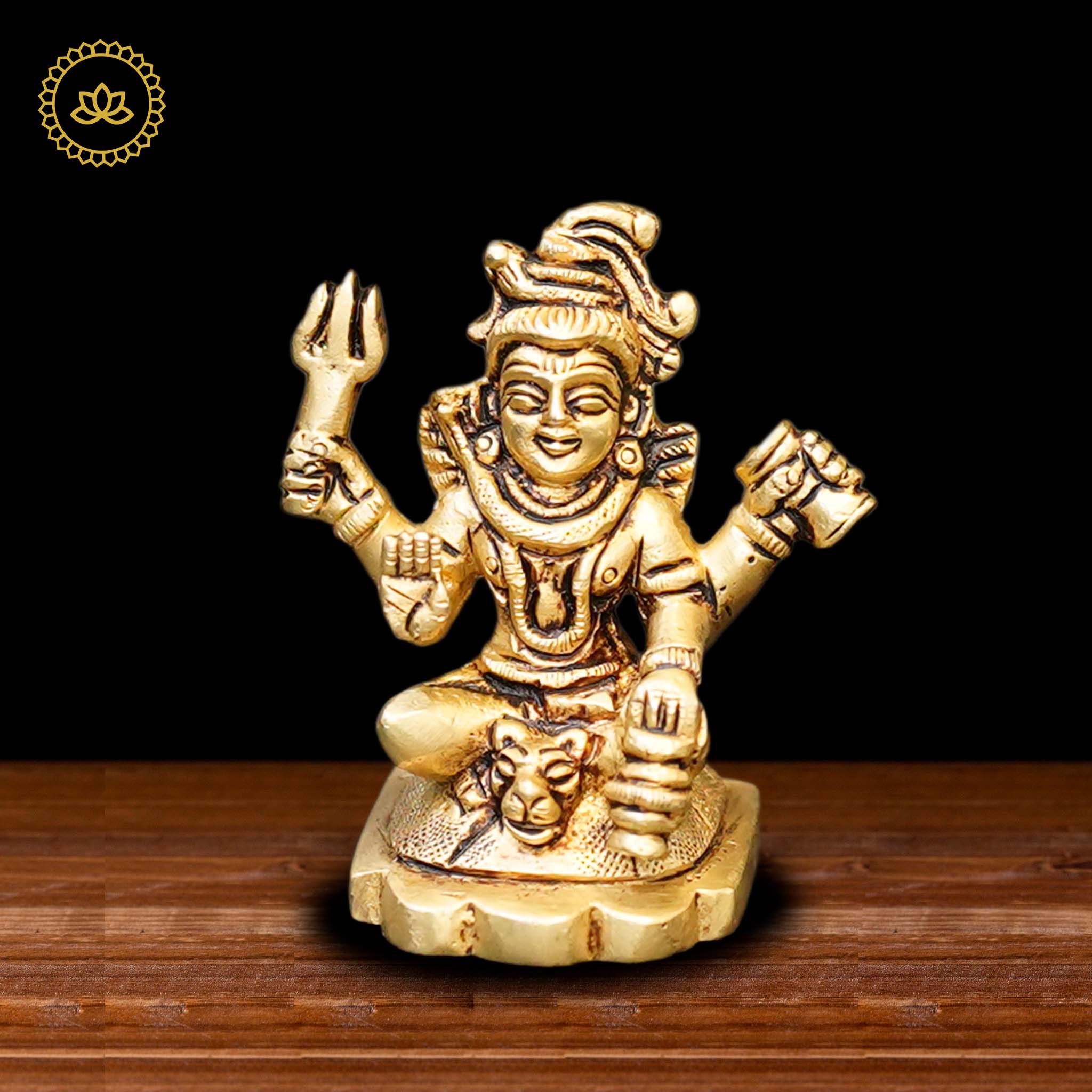 Brass Ishwar Sitting Idol - Mytrendzcart