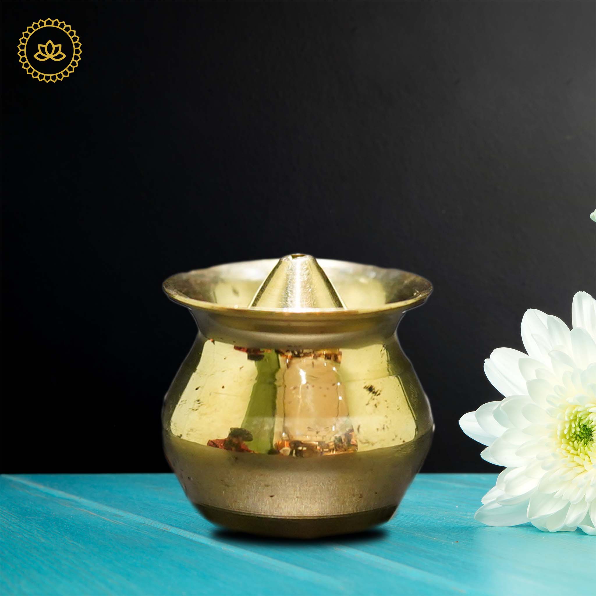 Brass Kalash Agarbatti Holder - Divine Fragrance and Prosperity for Homes - Mytrendzcart