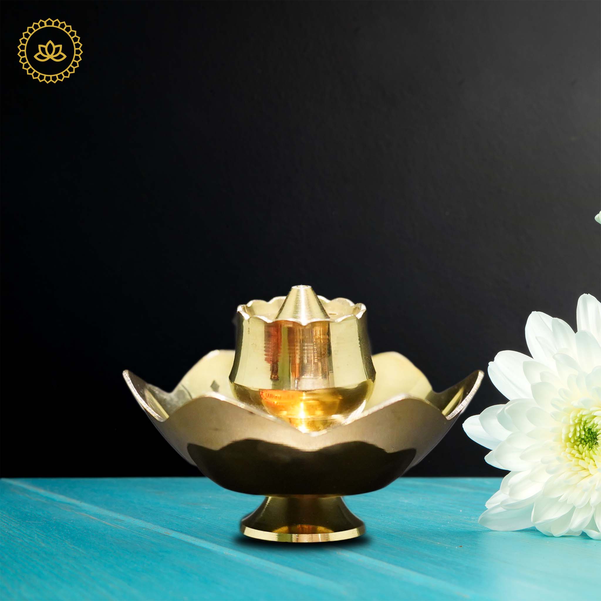 Brass Lotus Agarbatti Stand - Divine Fragrance and Serenity for Homes - Mytrendzcart