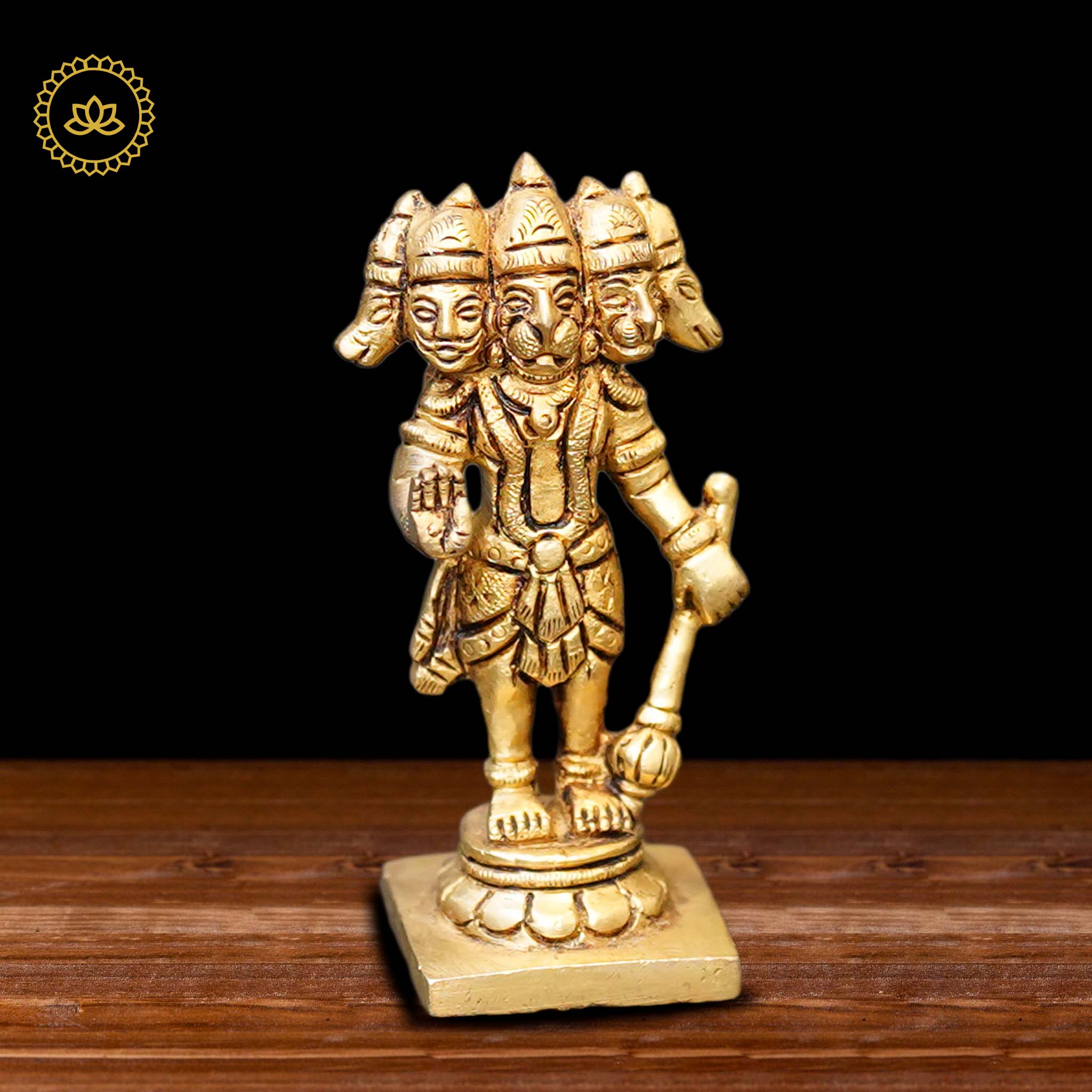 Brass Panchamukhi Hanuman Idol - Mytrendzcart