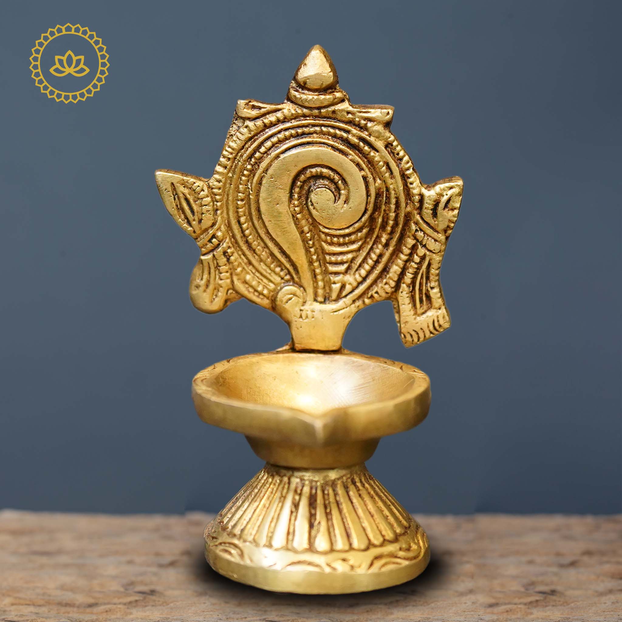 Brass Shankh Diya - Mytrendzcart