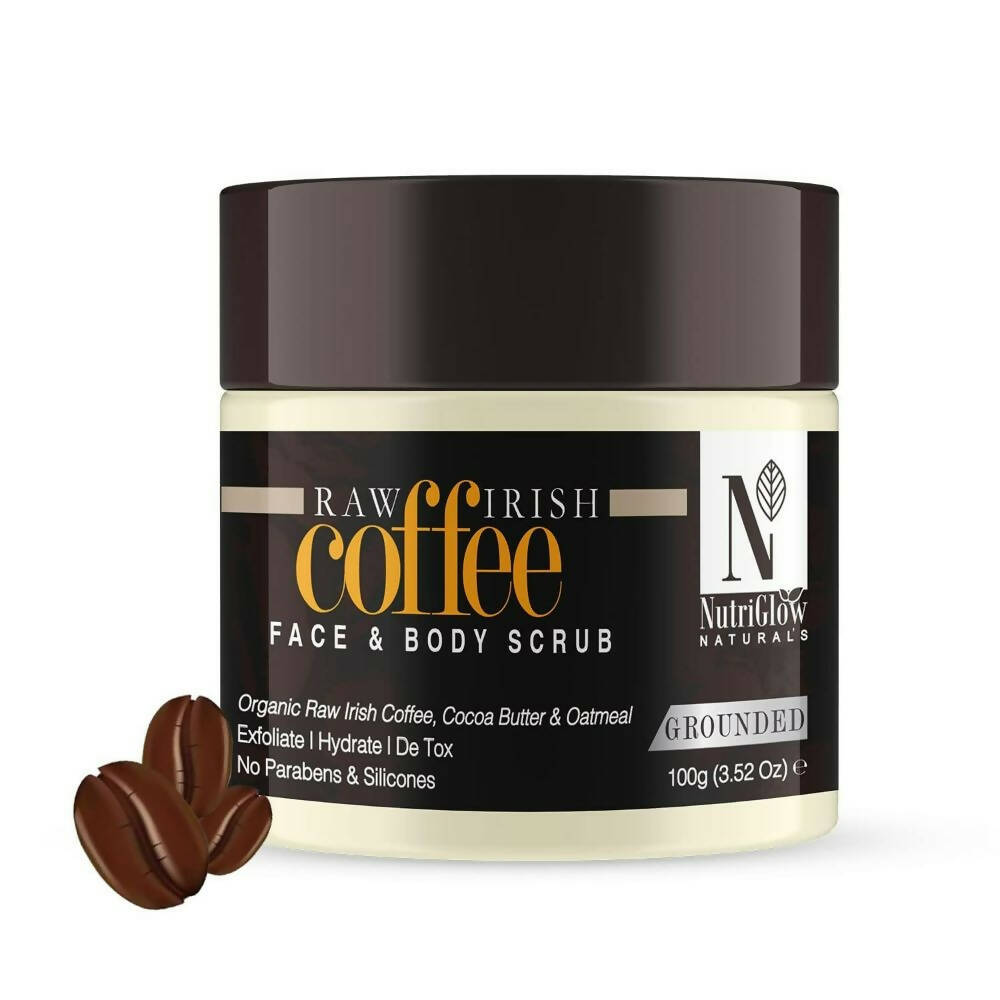 NutriGlow NATURAL'S Raw Irish Coffee Face & Body Scrub - Mytrendzcart