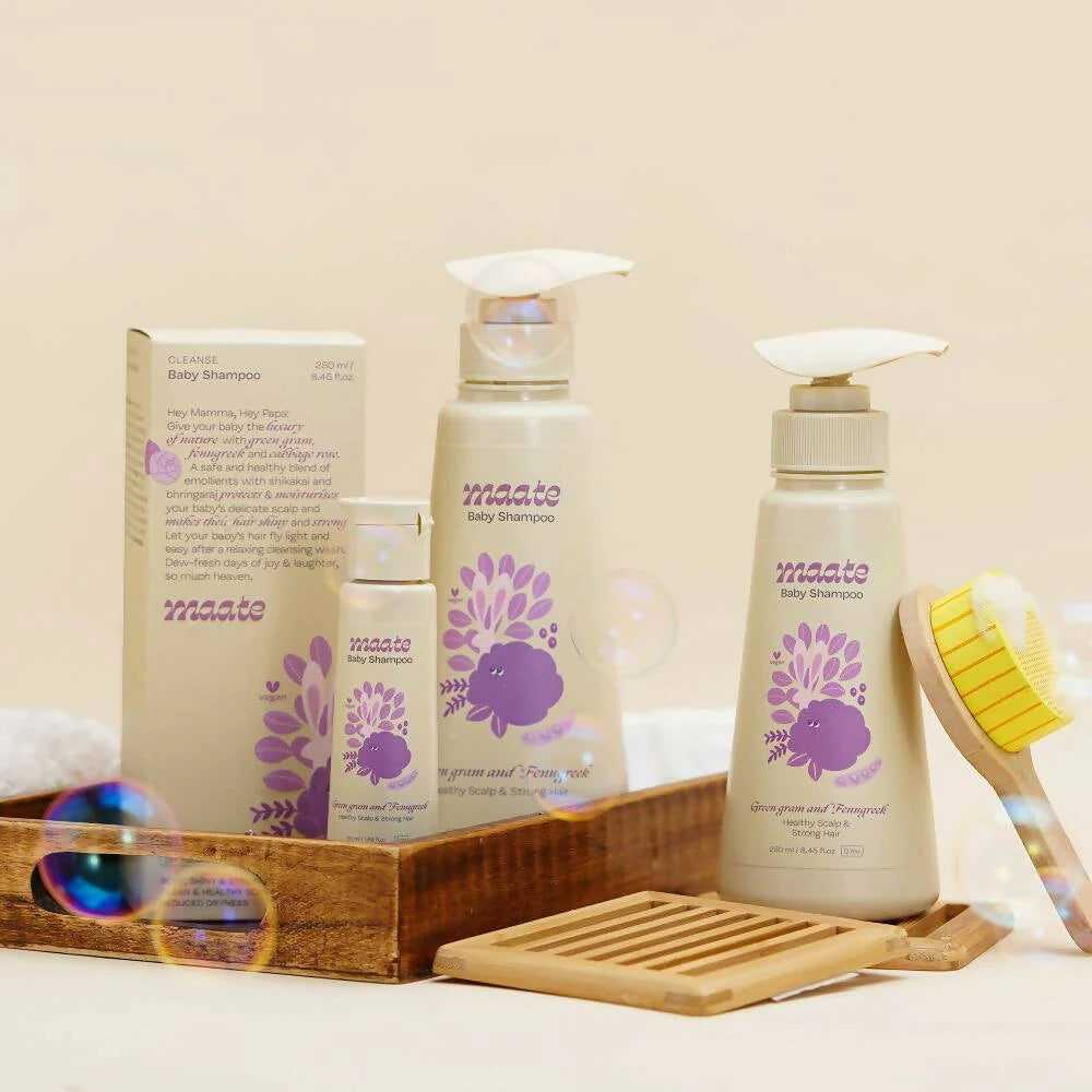 Maate Baby Daily Cleansing Combo - Baby Body Wash & Baby Shampoo -Combo Mytrendzcart