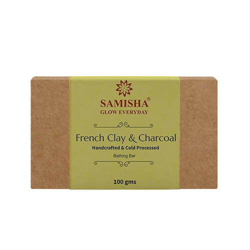 Samisha Organic French Green Clay & Charcoal Deep Cleansing Bath Bar - Mytrendzcart