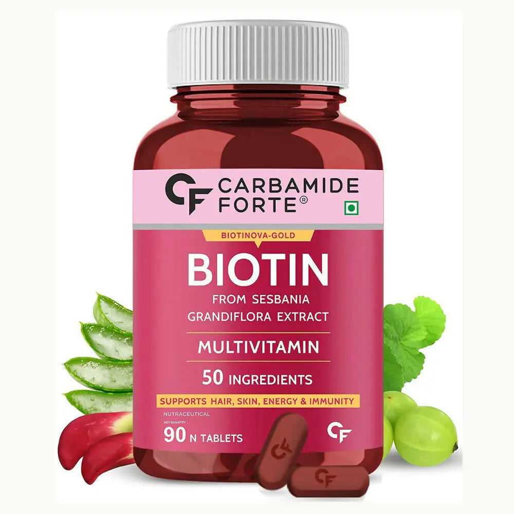 Carbamide Forte Biotin Tablets with 50 Multivitamin Ingredients for Women & Men - Mytrendzcart