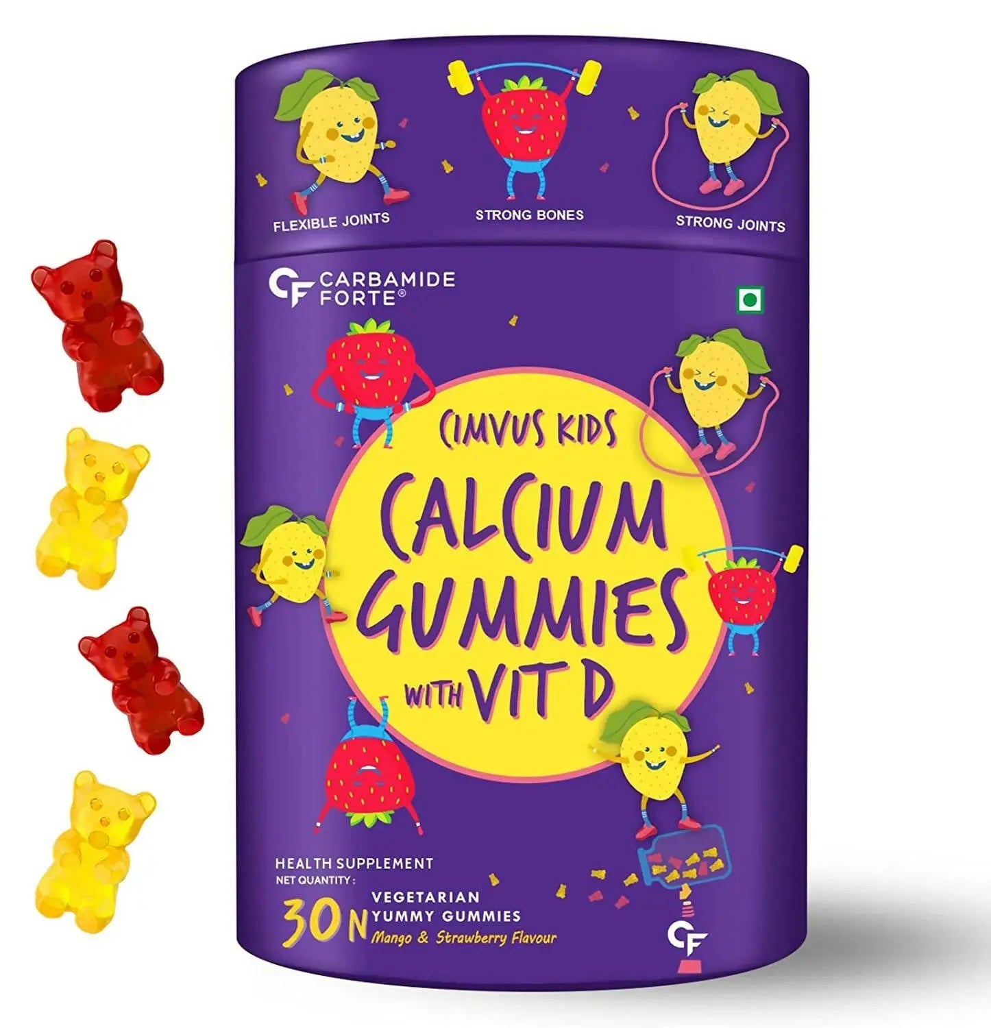 Carbamide Forte Calcium with Vitamin D Gummies for Kids - Mytrendzcart