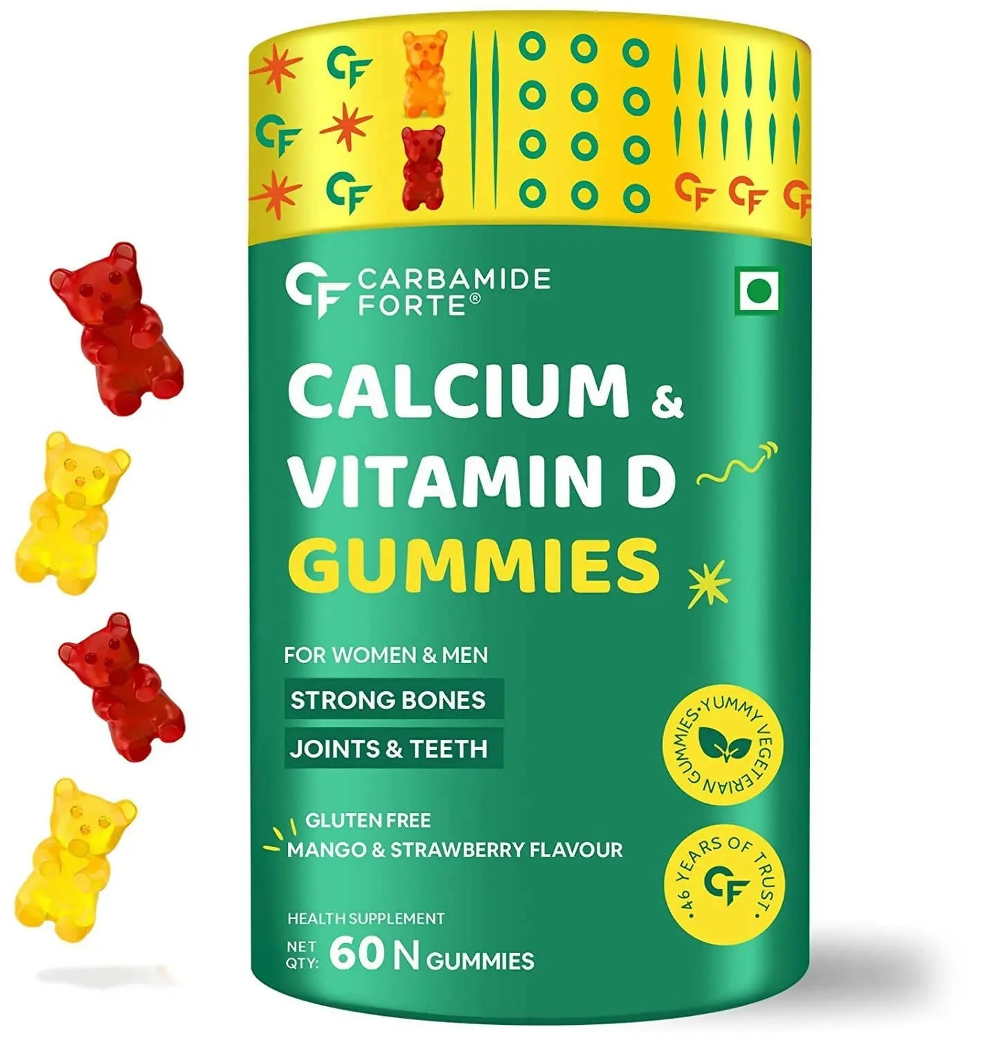 Carbamide Forte Calcium with Vitamin D Gummies for Men & Women - Mytrendzcart