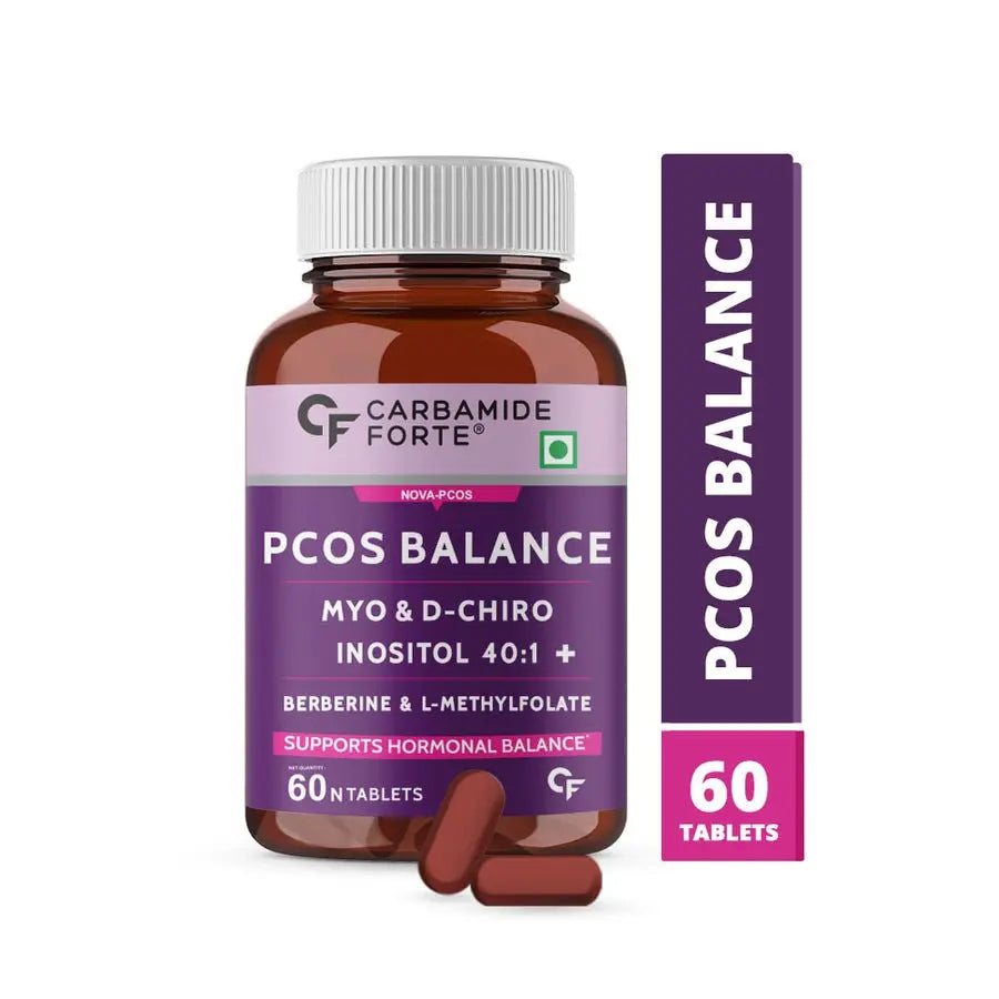 Carbamide Forte PCOS Support Tablets with Myo-Inositol to D-Chiro-Inositol 40:1 - Mytrendzcart