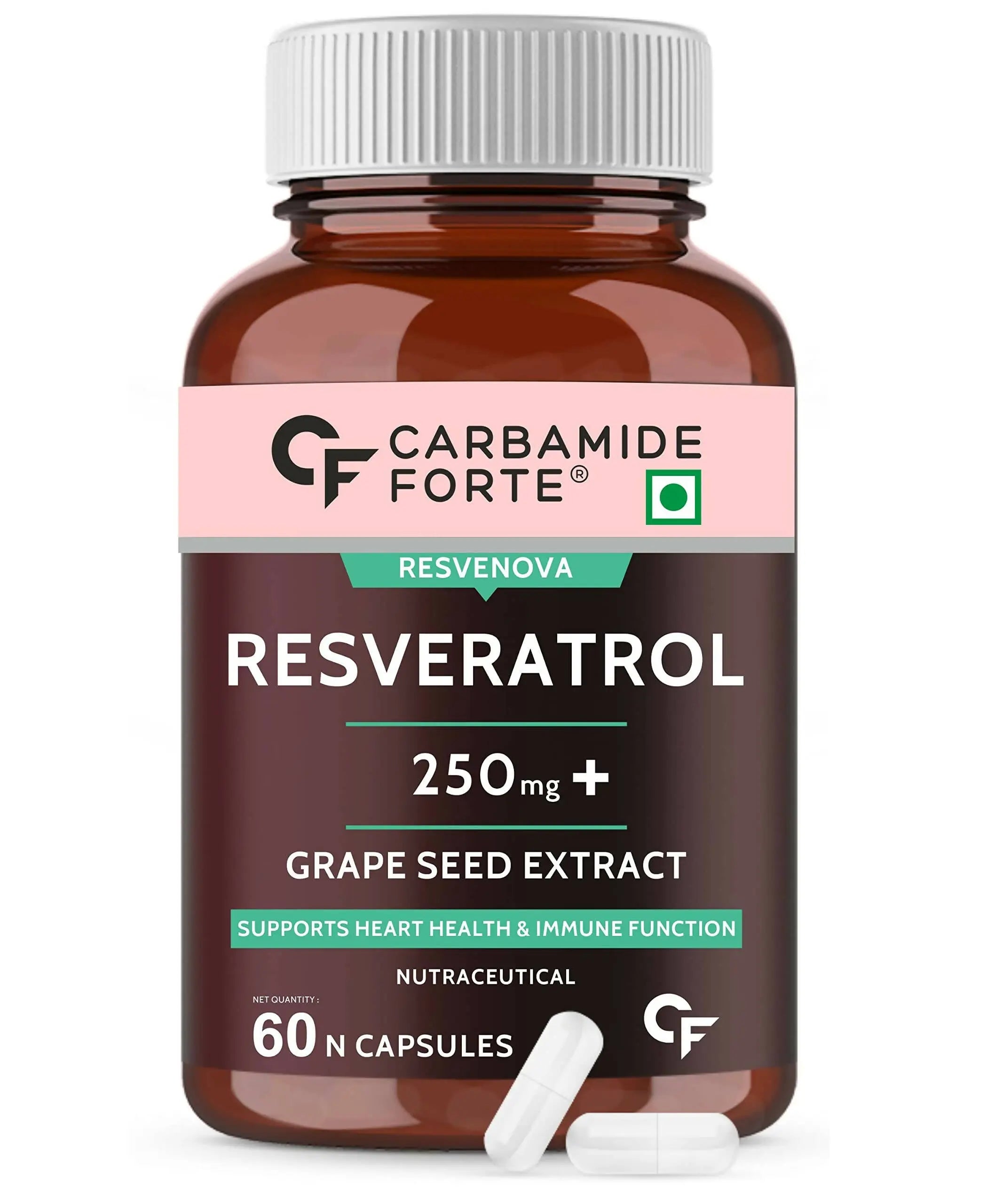 Carbamide Forte Resveratrol Capsules with Grape Seed Extract - Mytrendzcart