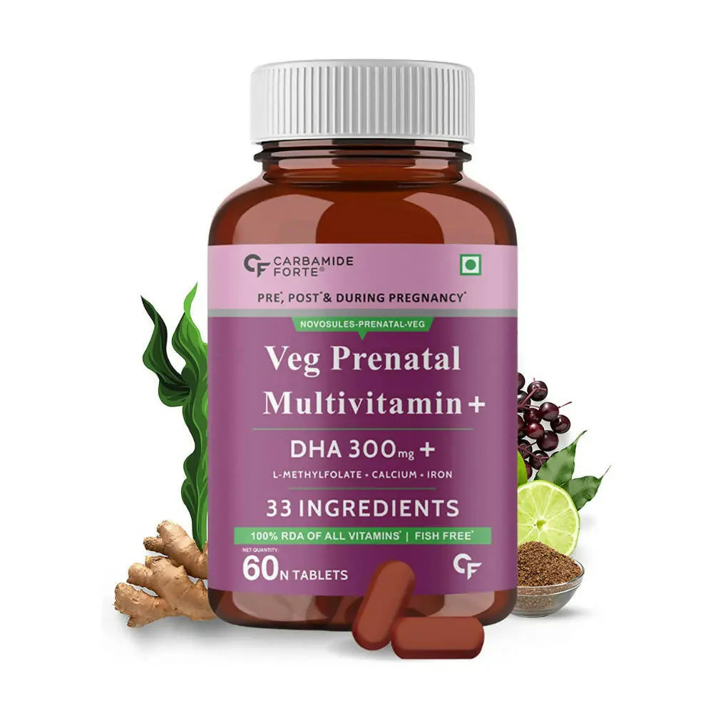 Carbamide Forte Veg Prenatal Multivitamin Tablets with DHA for Women - Mytrendzcart